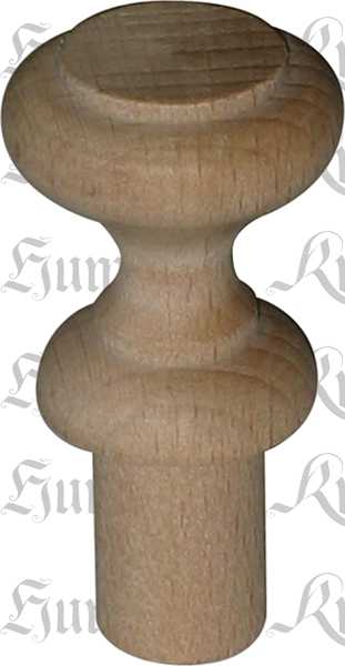 Holzknopf alter aus Buche gedrechselt, Ø 25mm, altertümlich
